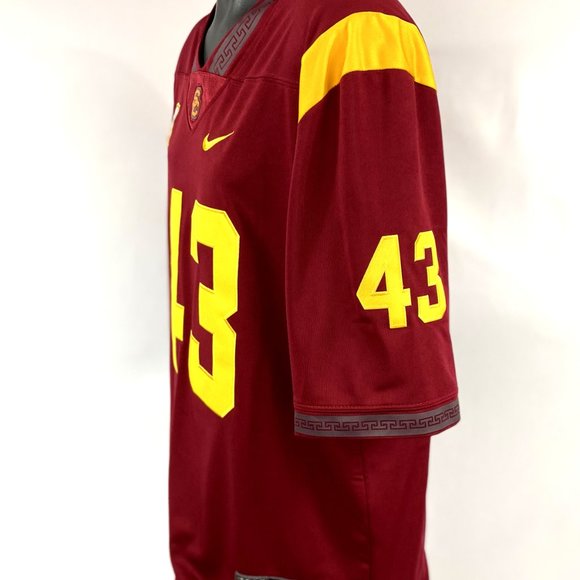 USC TROJANS #43 POLAMALU Sewn Jersey RED - Picture 3 of 4